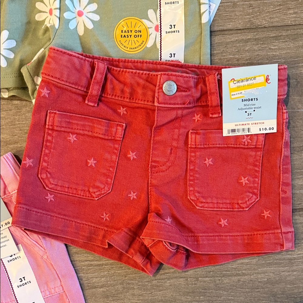 NWT Cat & Jack 5 piece shorts bundle Sz 3T - Picture 6 of 6